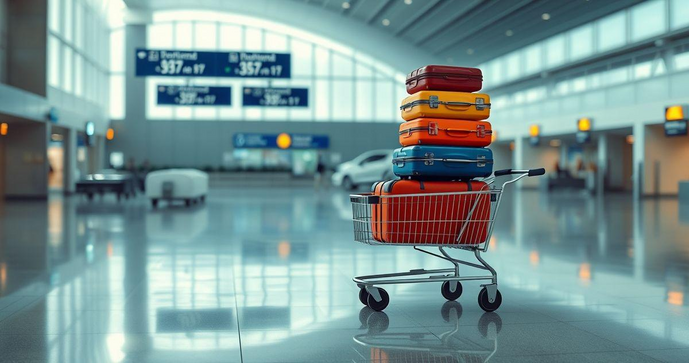 Carrinho de bagagem aeroporto: como escolher o ideal para suas viagens