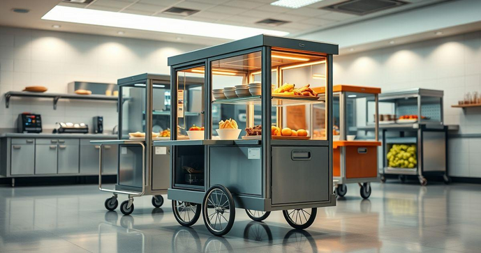 Como escolher o carrinho para transporte de alimentos ideal para suas necessidades