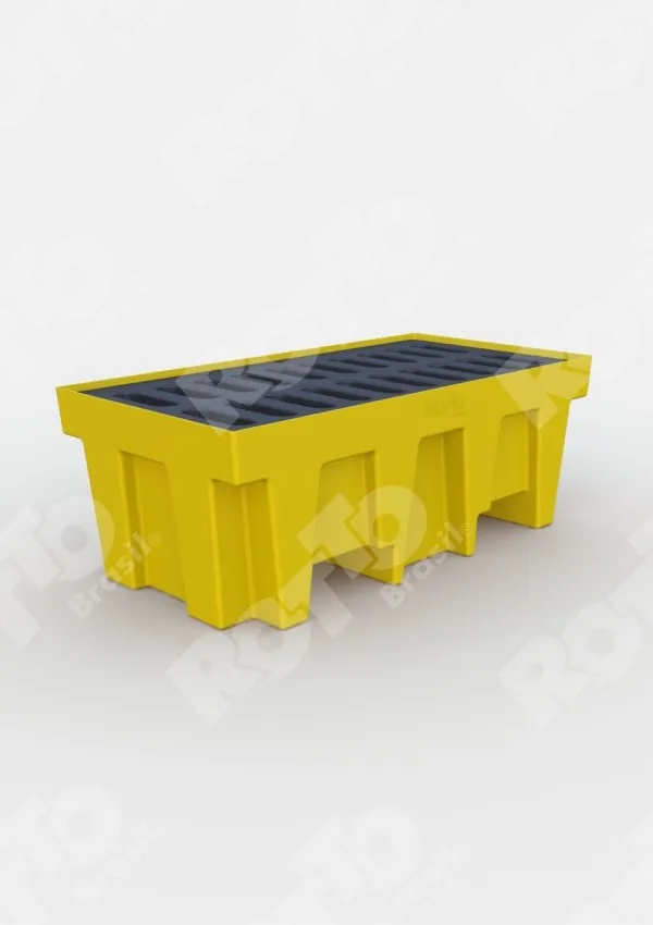 Pallet de contenção para 2 tambores